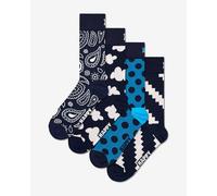 Chaussettes Happy Socks Moody Blues noir bleu blanc (4 paires) - 41-46