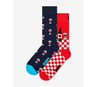 Chaussettes Happy Socks Wine rouge intense bleu (2 paires) - 36-40