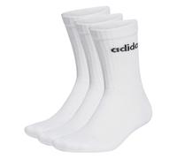 Adidas Chaussettes Linear Crew Cushioned Mixte 3 paires matelassées Blanc/Noir 40-42