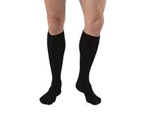 Chaussettes hautes de compression Generic Relief, compression graduée 20-30 mmHg - Modèle unisexe confortable avec bande à picots en silicone - Bout fermé (Noir, grande taille, mollet entier)