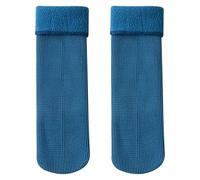 Chaussettes Hautes Fille Enfant Chaussette Longues sans Couture pour Filles - Chaussettes Montantes Genou pour Enfants en Polaire Douce et Fine en Velours, Chaussette (Dark Blue, 1-10 years)