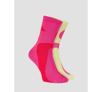 Chaussettes Hautes On Liquid Logo 2-pack 2uf10132893-limelight-pink 43-46