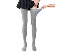 Chaussettes Hautes pour Femmes, Bas Opaques, Cuisses Hautes, Bonneterie Faux Polaire Grande Taille