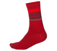 Chaussettes hiver BaaBaa Merino Stripe rouge