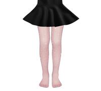 Chaussettes Hiver Bebe - Collants Résille pour Fille Bas Résille Collants À Paillettes Bling Legging en Maille Strass Évider Collants pour Noël Dress Up Party (6-12 Years)
