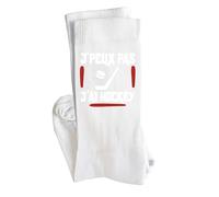 Chaussettes Hockey 10 Blanc | Socks | Taille 41-45 | Idée Chaussettes Personnalisées Cadeau Fête Original Famille Travail Départ Collègue Retraite Noël.