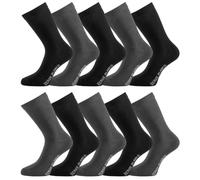 Chaussettes Homme 43-46, Coton Peigné Lot de 10, Gris A4