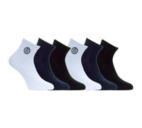 Chaussettes Homme 43-46, Coton Peigné Lot de 6, Noir