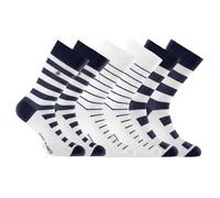 Chaussettes Homme 43-46, Coton Peigné Lot de 6, Noir MAR