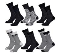 Chaussettes Homme Azzaro Confort Et Qualité -Assortiment Modèles Photos Selon Arrivages- Pack De 6 Paires Azzaro Rayures