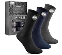 Chaussettes Homme Business (Lot de 10) Noir Gris Bleu Confortable Coton Respirantes 15800 (39-42)