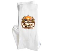 Chaussettes Homme Femme Agent de Sécurité à la Retraite | Coton Pointe Renforcée Talon Sans Couture 36-40 à 41-45 | Sport Ville Bureau | Idée Cadeau Secret Santa Noël