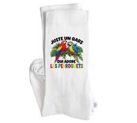 Chaussettes Homme Femme Juste un gars qui adore les perroquets | Coton Pointe Renforcée Talon Sans Couture 36-40 à 41-45 | Sport Ville Bureau