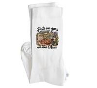 Chaussettes Homme Femme Juste un gars qui aime l'Aude | Coton Pointe Renforcée Talon Sans Couture 36-40 à 41-45 | Sport Ville Bureau | Idée Cadeau Audois Secret Santa Noël