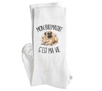 Chaussettes Homme Femme Mon Bullmastiff c'est ma vie | Coton Pointe Renforcée Talon Sans Couture 36-40 à 41-45 | Sport Ville Bureau | Cadeau Propriétaire Chien Anniversaire Noël Secret Santa