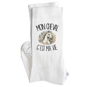 Chaussettes Homme Femme Mon cheval c'est ma vie | Coton Pointe Renforcée Talon Sans Couture 36-40 à 41-45 | Sport Ville Bureau | Cadeau Cavalier Cavalière Anniversaire Noël Secret Santa