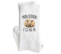 Chaussettes Homme Femme Mon cochon c'est ma vie | Coton Pointe Renforcée Talon Sans Couture 36-40 à 41-45 | Sport Ville Bureau | Cadeau Propriétaire Cochon Anniversaire Noël Secret Santa