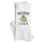 Chaussettes Homme Femme Mon Eurasier c'est ma vie | Coton Pointe Renforcée Talon Sans Couture 36-40 à 41-45 | Sport Ville Bureau | Cadeau Propriétaire Chien Anniversaire Noël Secret Santa