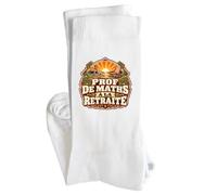 Chaussettes Homme Femme Prof de Maths à la Retraite | Coton Pointe Renforcée Talon Sans Couture 36-40 à 41-45 | Sport Ville Bureau | Idée Cadeau Secret Santa Noël