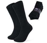 Chaussettes Homme Mi-Mollet, Lot de 12 Paires de Chaussettes Noires Homme Confortables Respirantes en Mélange Coton Taille Unique Homme Ado 40-45 (Noir)