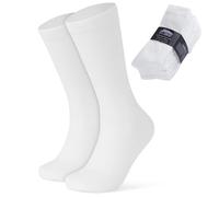 Chaussettes Homme Mi-Mollet, Lot de 12 Paires de Chaussettes Noires Homme Confortables Respirantes en Mélange Coton Taille Unique Homme Ado 40-45 (Blanc)