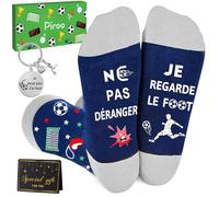 Chaussettes Homme Rigolote avec Porte-clés Idee Cadeau Homme Amateur de foot Original Utile Cadeau Noel Anniversaire Homme Cadeau Papa Cadeau Fete des Peres Ado Garcon