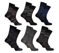 Chaussettes Homme Sergio Tacchini Sport, Urbain, Confort En Coton -Assortiment Modèles Photos Selon Arrivages- Pack De 6 Paires Motif Rayures