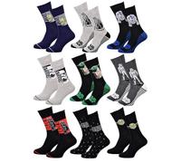 Chaussettes homme Star Wars en coton - Assortiment modèles photos selon arrivages- (43/46, Pack de 9)