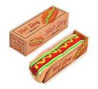 Chaussettes Hot Dog Boite Homme Femme-Chaussettes Humour Fantaisie Humoristique Rigolote pour Papa Ado Garçon- Cadeau Original Drole Utile Insolite Anniversaire Idee Cadeau Noel Saint Valentin Pâques