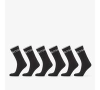 Hugo Boss Chaussettes 6P QS Stripe CC – Lot 6 courtes côtelées coton mélangé – Gris/Noir/Blanc 43-46