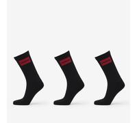 Hugo Label 10267340 Red Socks 3 Pairs Noir EU 39-42 Homme