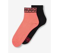 Chaussettes HUGO SH Logo femme orange noir (2 paires) - 39-42