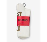 Chaussettes HUGO Square Logo blanc vert marron (3 paires)