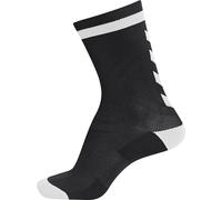Hummel Chaussettes basses d'intérieur Elite – Blanc/Noir – Taille 43-45