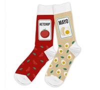 Chaussettes Humoristiques Plats et Boissons Mythiques - Ketchup / Mayo