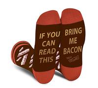 Chaussettes Humour Homme Femme Ado Garçon Bacon-If You Can Read This Fantaisie Rigolotes Original Humoristique Drole Personnalisé Utile Insolite-Idee Cadeau Noel Anniversaire Saint Valentin Pâques