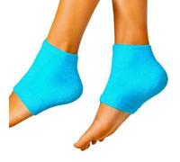 Chaussettes hydratantes à talon bas | Chaussettes à talon en gel | 2 paires de chaussettes à talon pour femme | Chaussettes à talon craquelé respirantes pour talons secs pendant la nuit, chaussettes