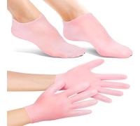 Chaussettes hydratantes en silicone pour les mains, gants anti-fissures, spa pour soins des pieds