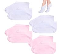 Chaussettes hydratantes pour les femmes pendant la nuit, 4 chaussettes de lotion de paires pour pieds secs en coton, pied hydratant réutilisable pour, réparation et ramollissement des talons craqués