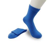 Chaussettes iMongol en cachemire pur de Mongolie, épaisses, pour homme, femme, unisexe, mi-mollet, décontractées, Bleu