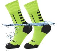 Chaussettes Imperméables, Chaussettes D’Aventure pour Hommes Et Femmes, Chaussettes Respirantes, Chaussettes Chaudes pour Le Ski, Les Sports Nautiques, La Randonnée, L, Green & Black, XL