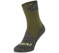 SEALSKINZ Socquettes Bircham, imperméables, toutes saisons, vert olive/gris chiné, taille M