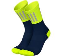 INCYLENCE Chaussettes de course High-Viz avec réflecteurs - Fonctionnelles et respirantes pour une visibilité maximale, 1 paire, V3 Blue Canary, 35-38