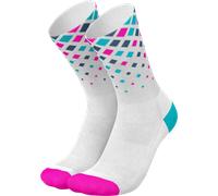 INCYLENCE - Running Crystals - Chaussettes de running - EU 43-46 - white pink cyan