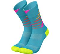 INCYLENCE 1 paire de chaussettes de course pour homme et femme avec légère compression, Ladders Blue Pink, 35-38