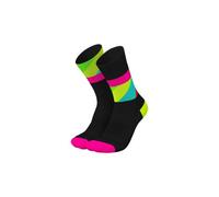Chaussettes incylence strides noir rose orange