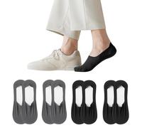 Chaussettes Invisibles Homme 4 Paires de Chaussettes Invisibles Sockettes Homme Avec Poignée Antidérapante Pour Chaussures Plates, Baskets, Mocassins, Chaussures Lefo, Chaussures D'entraînement, Chaus