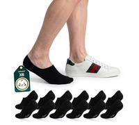 Chaussettes invisibles Premium en coton égyptien | Lot de 6 | Socquettes basses Antidéparantes | Anti transpiration | Douces & résistantes | Homme Femme | 35-38, 39-42, 43-46 | Blanches Noires
