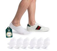 Chaussettes invisibles Premium en coton égyptien | Lot de 6 | Socquettes basses Antidéparantes | Anti transpiration | Douces & résistantes | Homme Femme | 35-38, 39-42, 43-46 | Blanches Noires