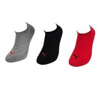 PUMA 6 pair Sneaker Invisible Socks Unisex Mens & Ladies In 3 Colours, Farben:232 - black/red, Socken & Strümpfe:43-46